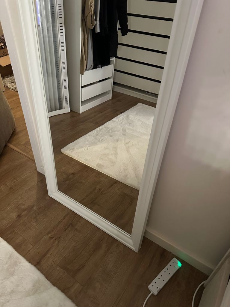 IKEA White Long Mirror 