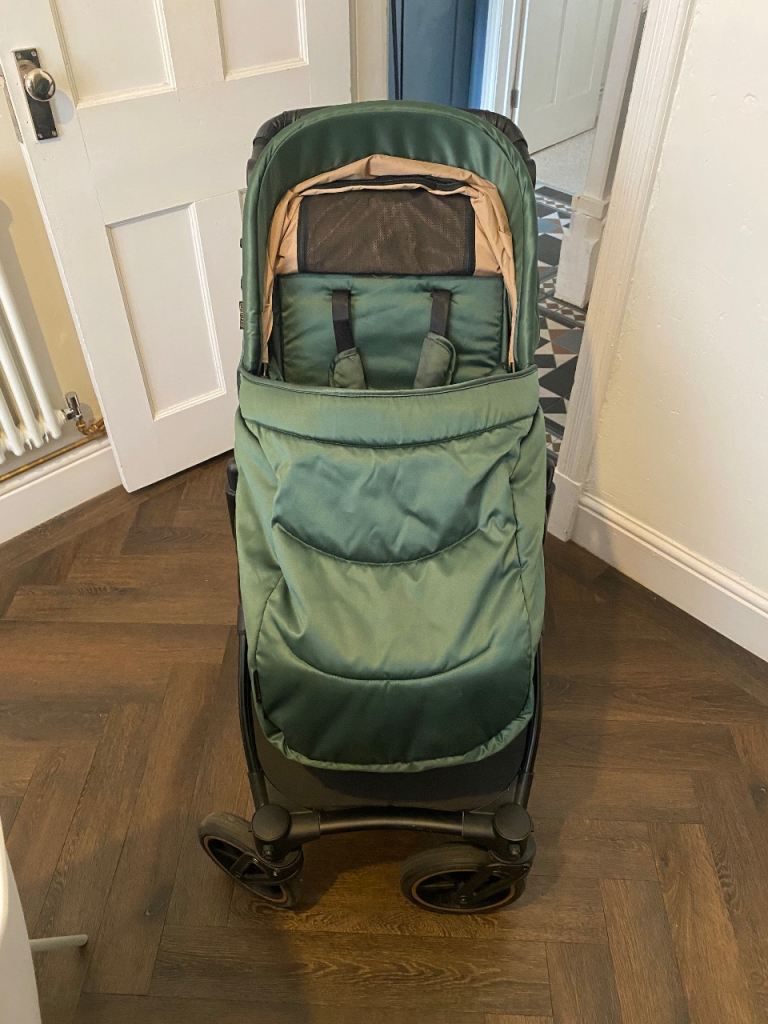 Kinderkraft Prime 2 3-in-1 Travel System & Car Seat – Dark Green (RRP £499.99)