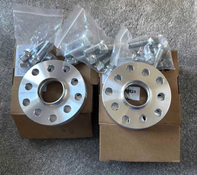 5x112 57.1 20mm & 15mm staggered wheel spacers and extended bolts | in ...