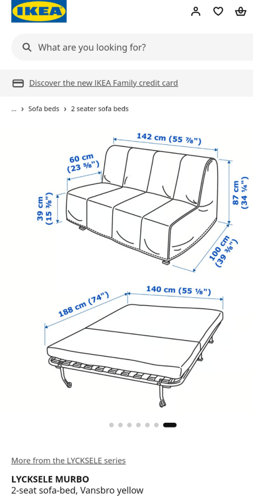Lycksele Murbo 2-seat sofa bed