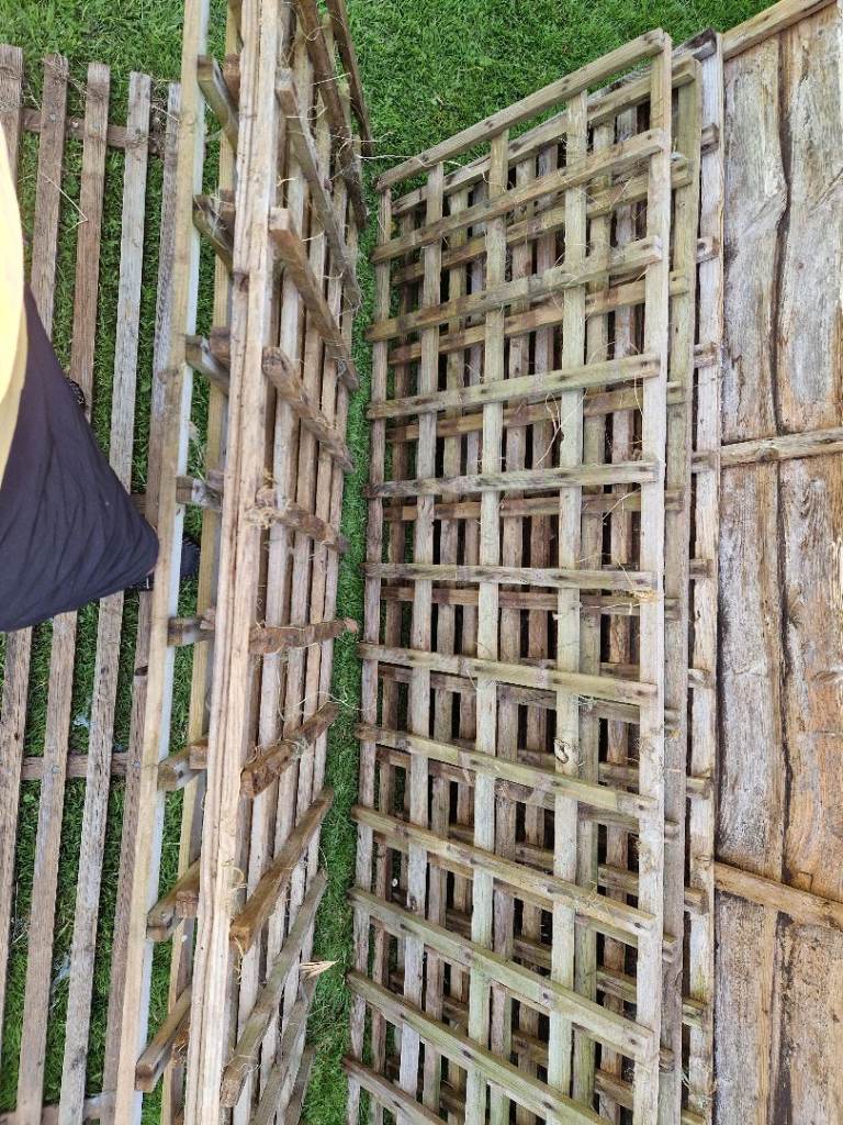 6 Garden Trellis Fench Panels 6ft x 2ft sawn finish battens, JOB LOT.