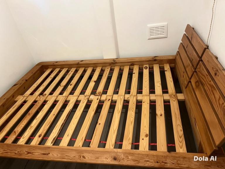 Wooden ikea bed 