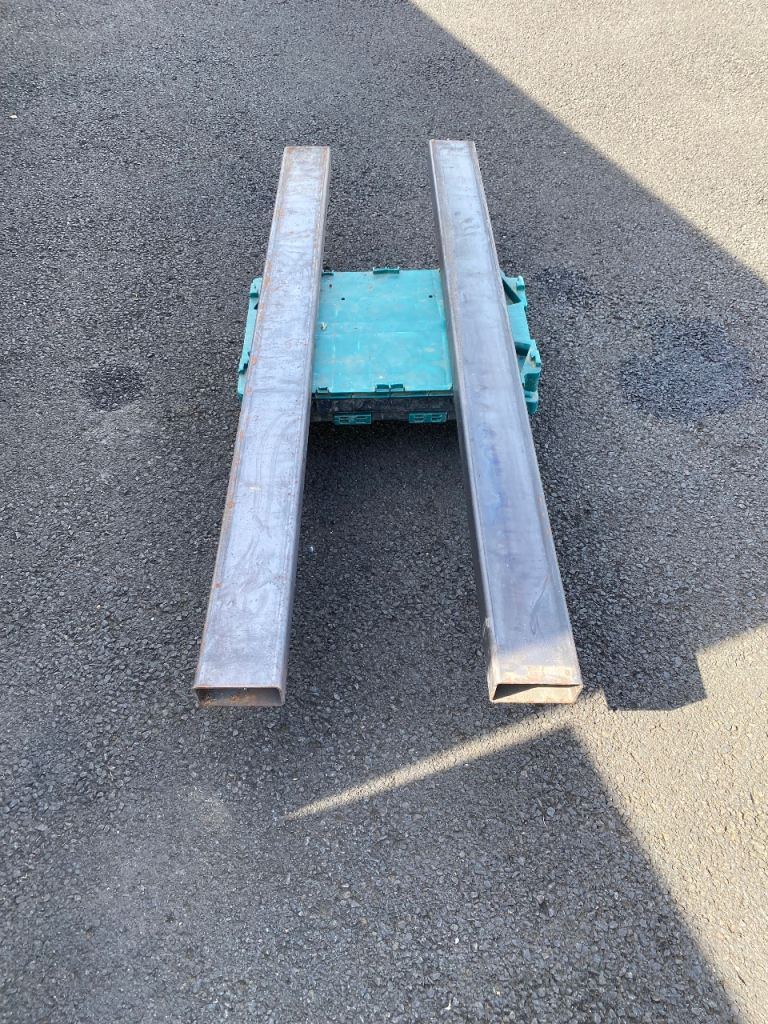 Forklift extensions box section 