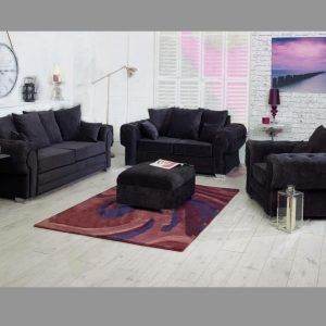 Verona 3&2 Seater Sofa Set Chenille Fabric Grey Available/Next Day Delivery/Call Us NOW