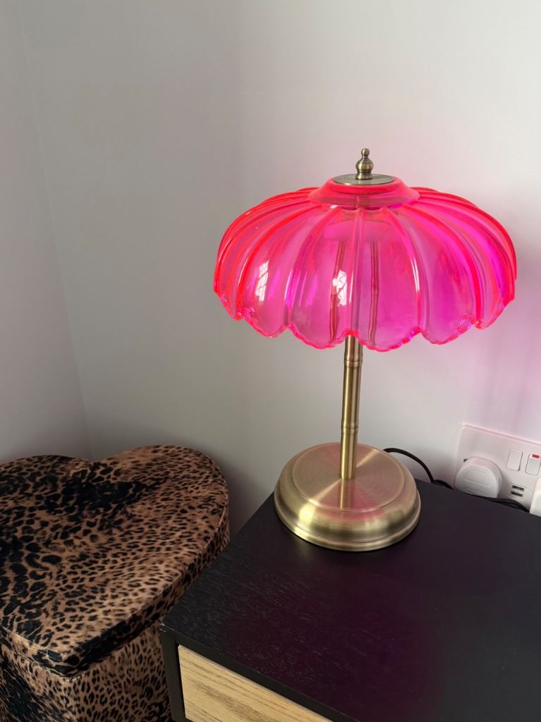 NEXT pink palm tree lamps - 2 Available £50 each