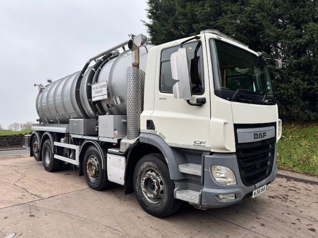 2016 66 DAF CF 400 E6 8X2 Whale stainless 18184ltr vacuum tanker molex pump