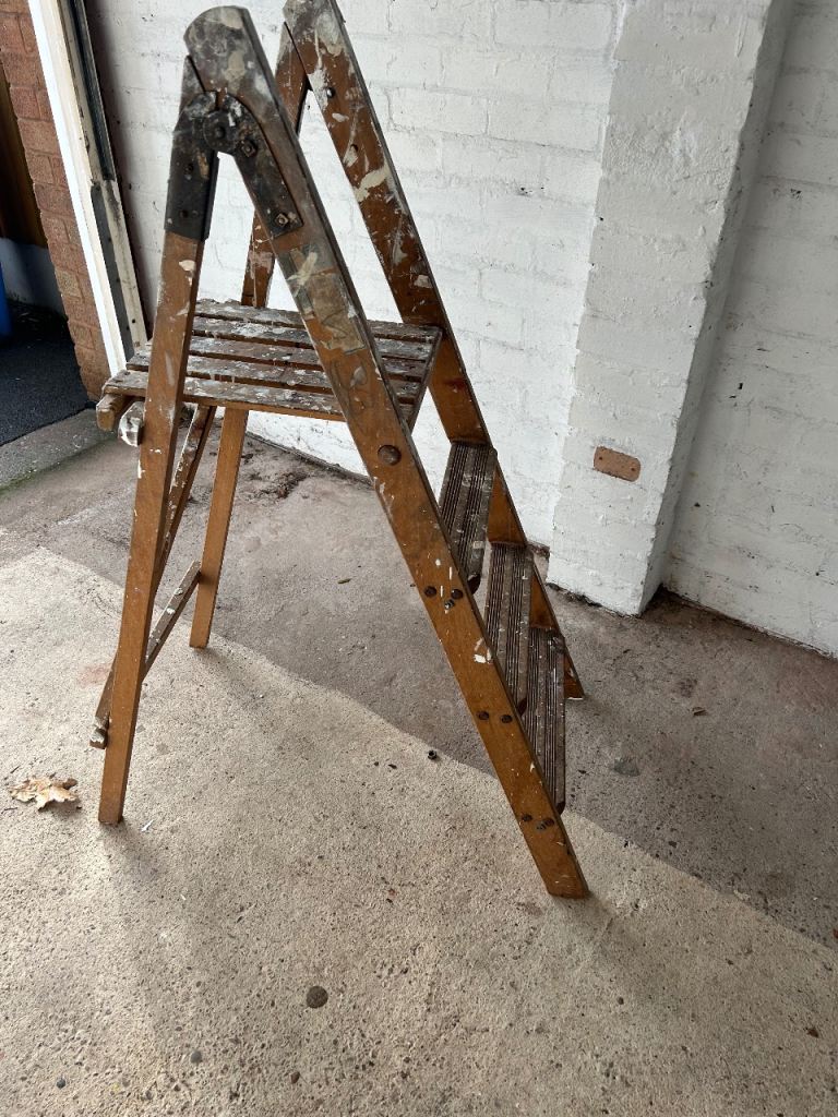 Shabby chic retro vintage step ladders 