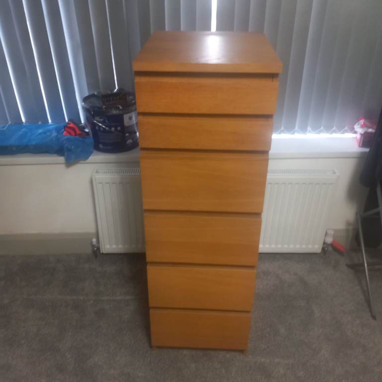 Ikea Tall Wooden Chest of Drawers – Good Condition