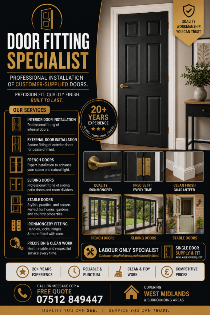 🚪 DOOR FITTING SPECIALIST – LABOUR ONLY