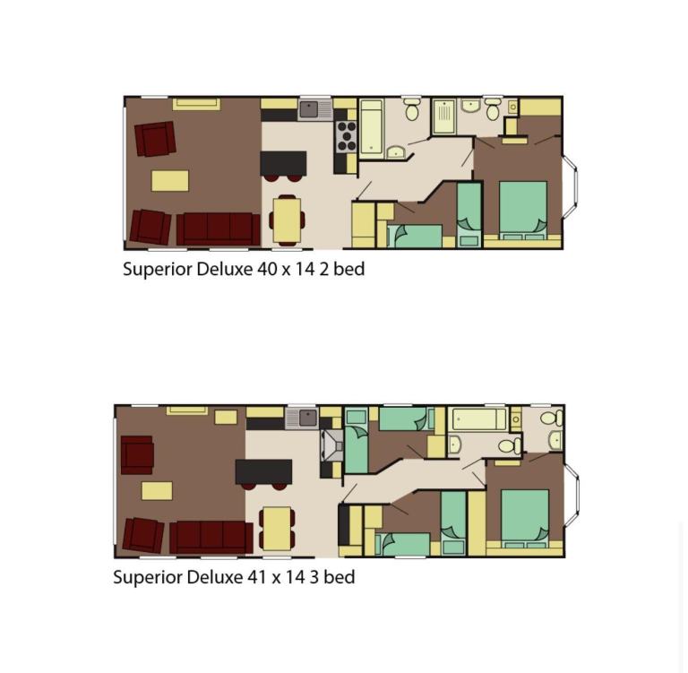 SUPERIOR DELUXE LODGE 40X14 • HIGH SPEC • 2 BED • OFF SITE • £63,000