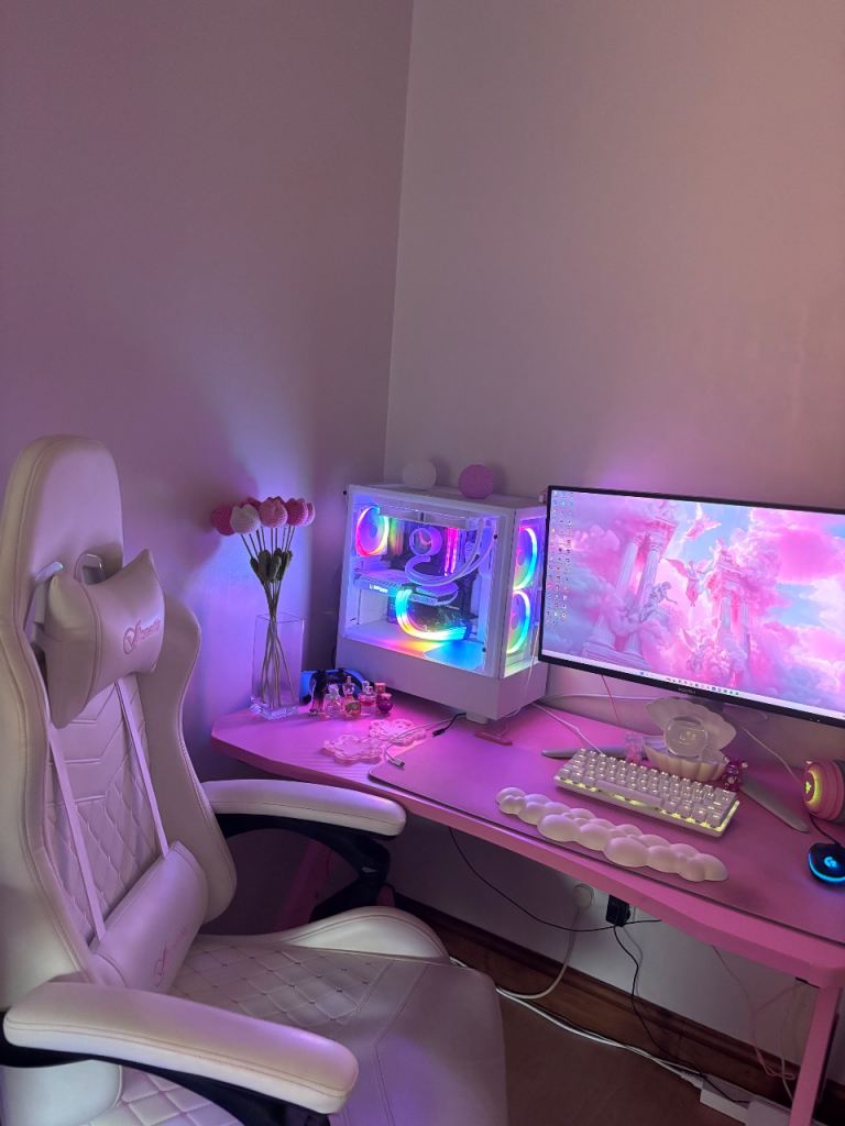 RTX2060 AMP Full Gaming PC Setup with Chair, Monitor, Keyboard, and Headphones