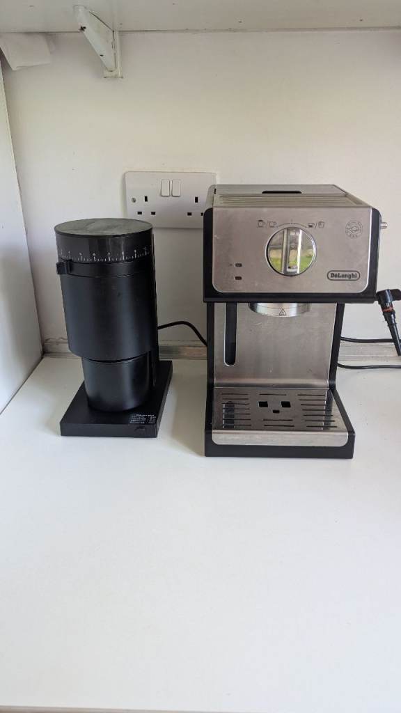 De’Longhi Espresso Machine + Fellow Opus Burr Grinder – Complete Coffee Setup with EU-PLUGS