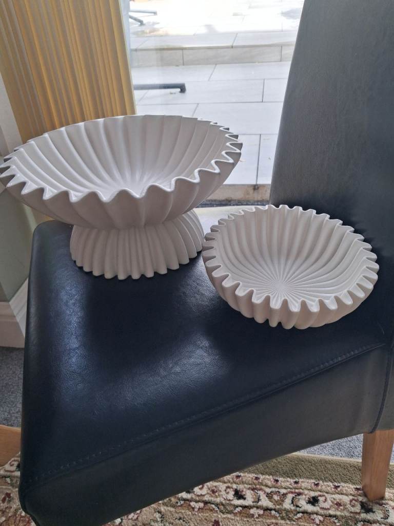 Two white bowls