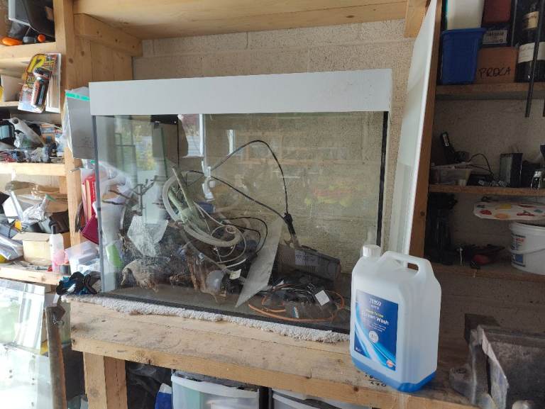 Large fish tank and accessories set