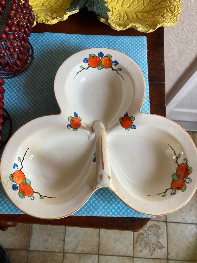 Vintage (Antique?) Crown Ducal ware tri-plate serving dish - Reasonable offers accepted