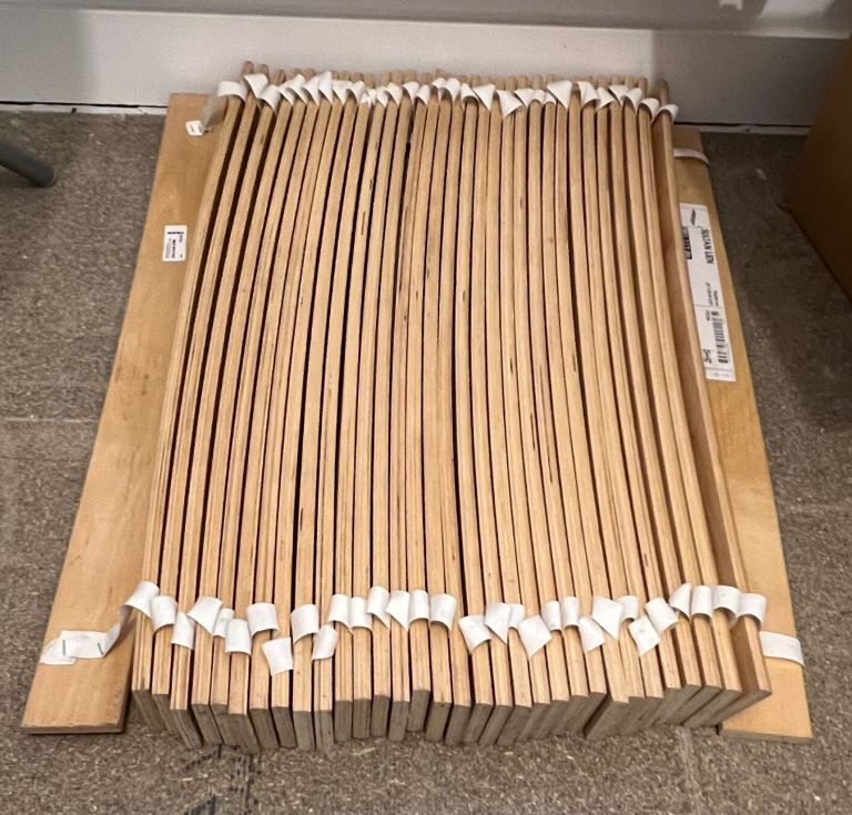 Heimdal Ikea metal bed frame  double size - silver 