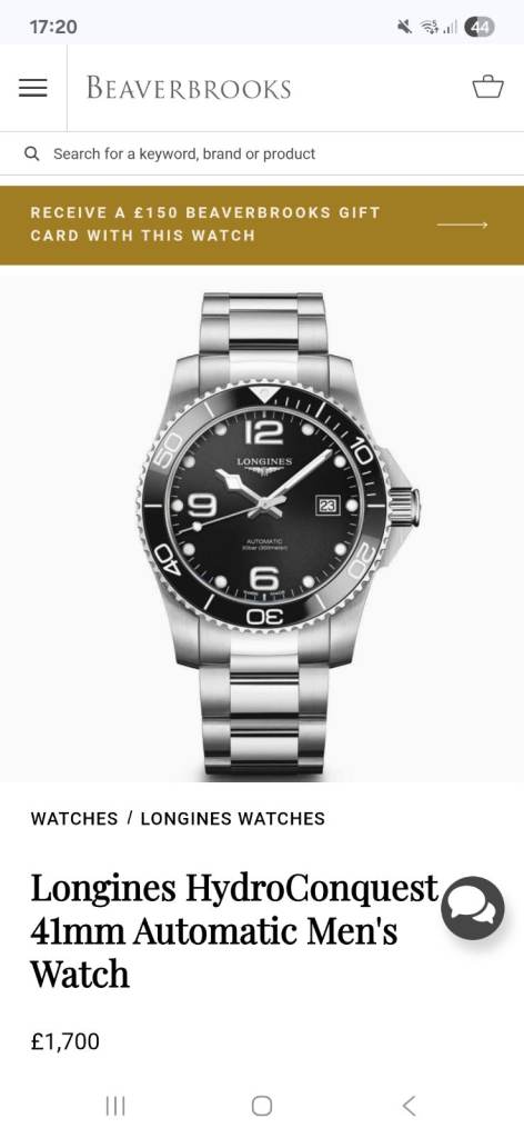 Mens longines watch rrp £1700 £750