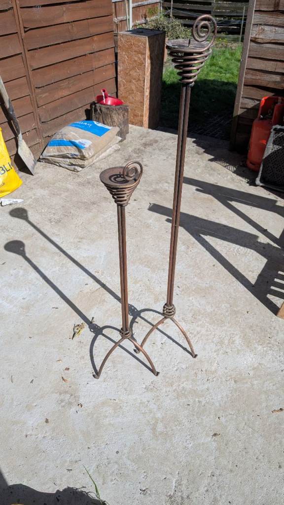 Metal candle holders