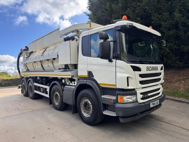 2014 14 Scania P410 Euro 6 8x4 JHL 414 Recycler high volume jet/vacuum tanker