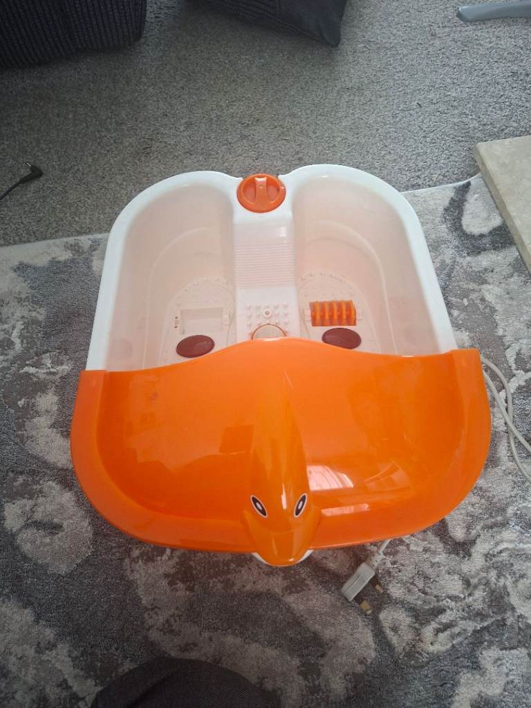Foot Spa Massager - Orange and White, Good Condition
