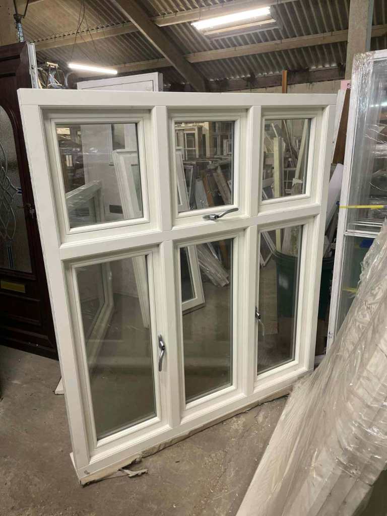 New Powder Coated Wooden Window (Glazed) - 1470mm x 1670mm -  Ref WW3