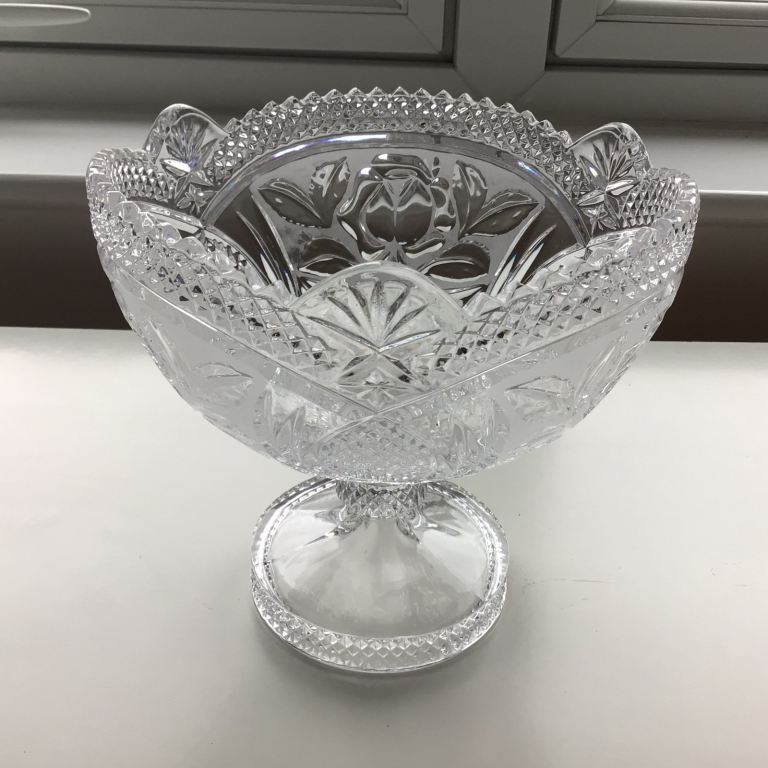 Lovely Cut Glass Fruit Bowl – Good Condition