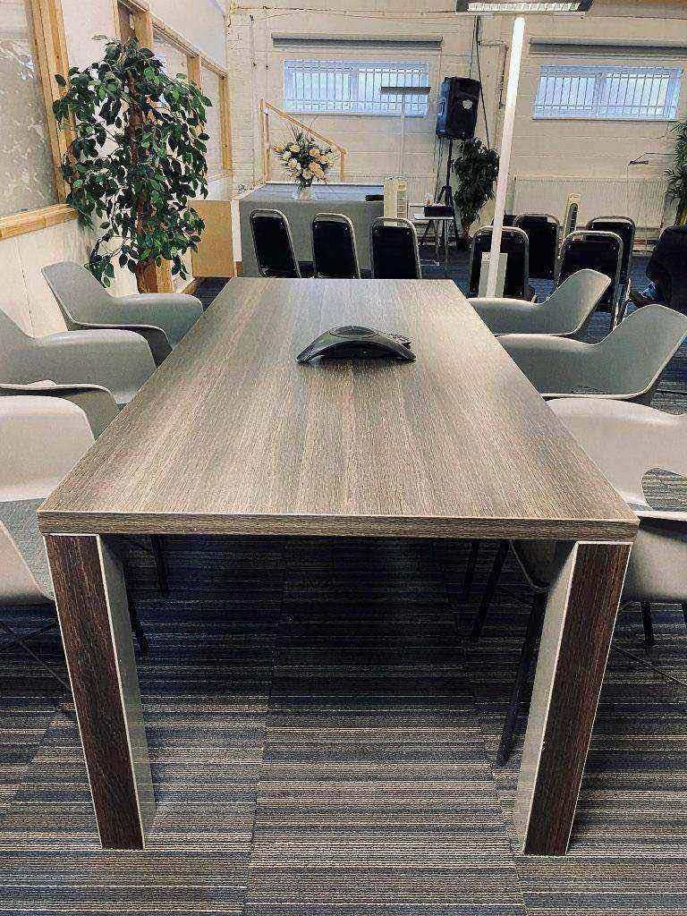 200cm x 90cm Dark Grey Solid High Quality 8 seater dining table DELIVERY AVAILABLE