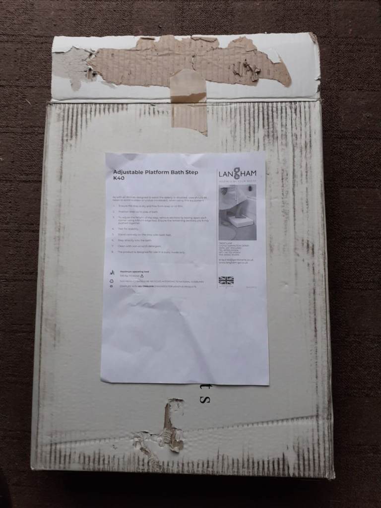 New Langham Adjustable Platform Bath Step