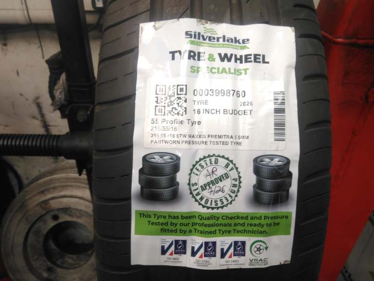 215 55 R16 97w Maxxis Premitra 5 5mm Partworn Pressure Tested Tyre