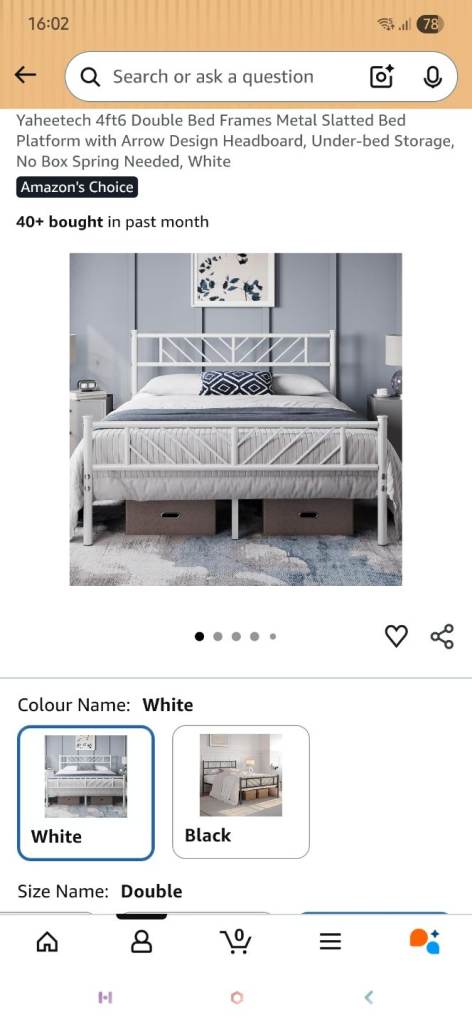 Double bed frame - FREE