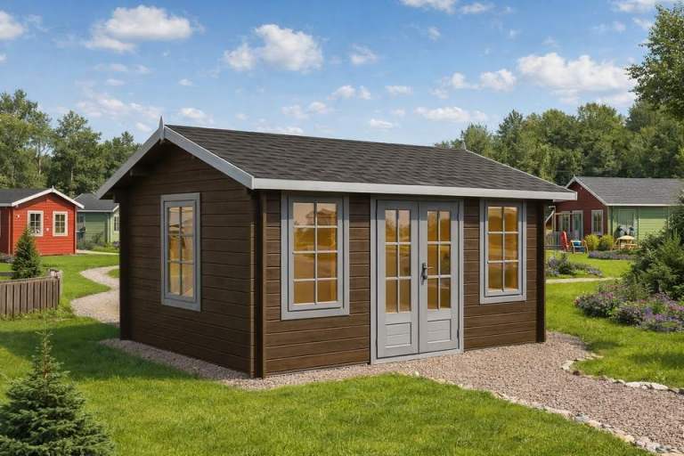 Verona 5m x 4m Log Cabin – Garden Office / Gym / Summer House