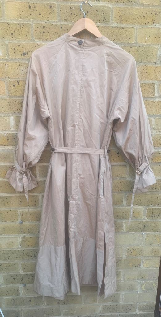 EUDON CHOI Beige Cotton Trench Coat Dress – Women's Size 12/M, Good Condition