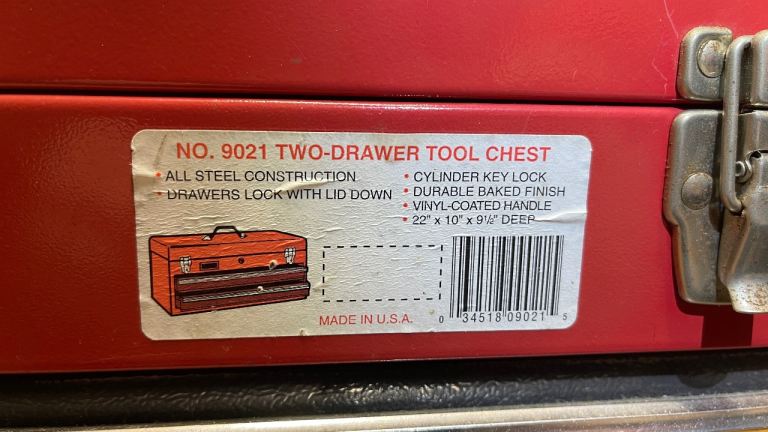 Red Steel Tool Box