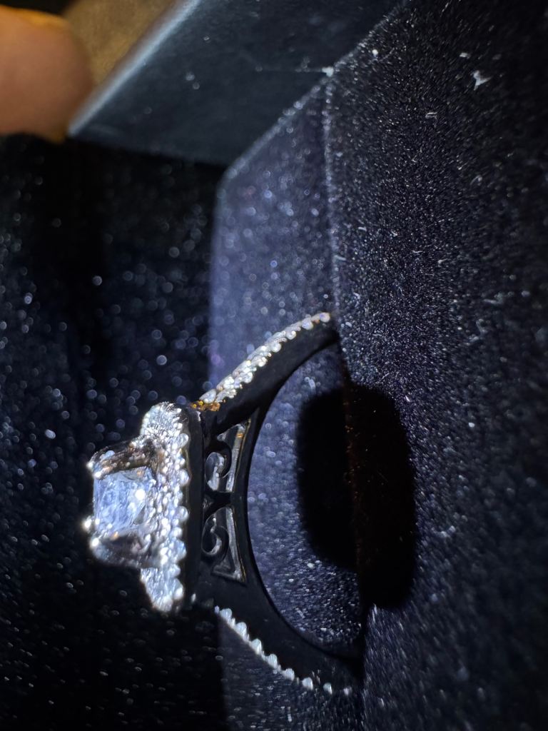 Lab. Diamond engagement ring