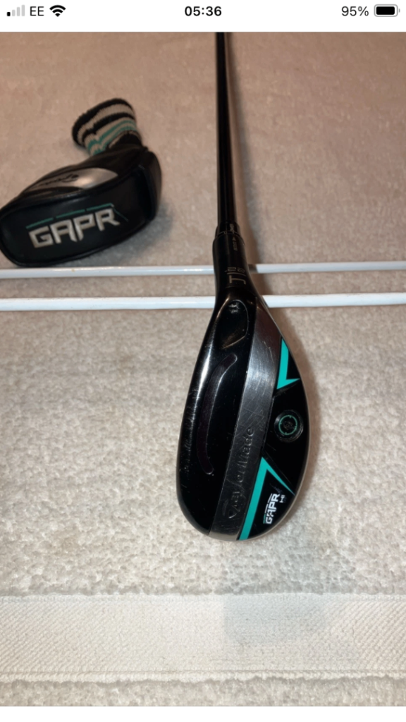 Taylormade GAPR Hi #4 Hybrid 22 Degree Reg Flex KBS Hybrid 70 Shaft Head Cover 