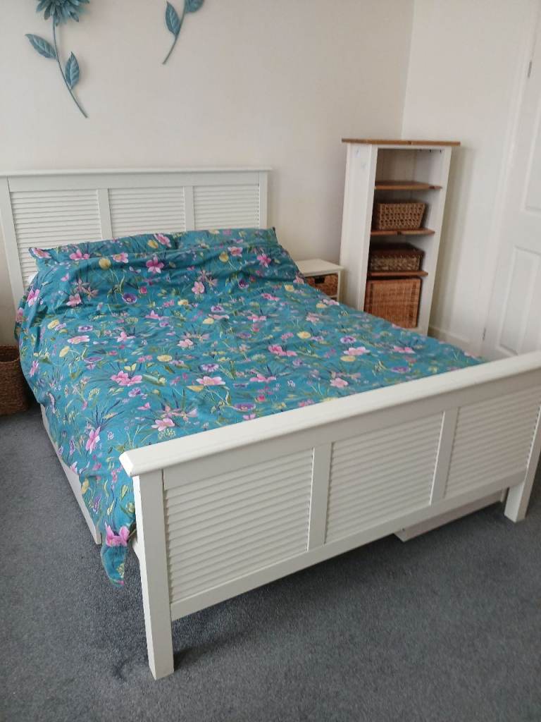 Double bed frame with mattress and under storage draw (various other furniture listed separately)