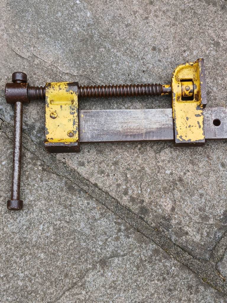 Two vintage  Record heavy duty steel sash cramps 48 inches 