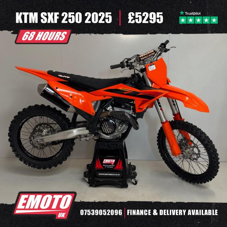 KTM SXF 250 2025 Motocross Bike 250cc 68 Hrs @EmotoUK - Finance Available