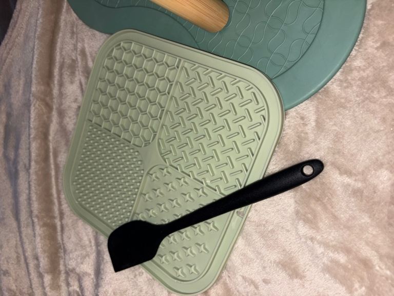 Dog Bowls with Raised Stand and Silicone Mat