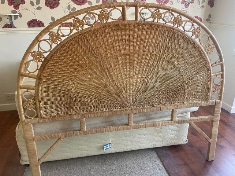 Wicker Rattan Headboard – Double Bed Size, Good Condition