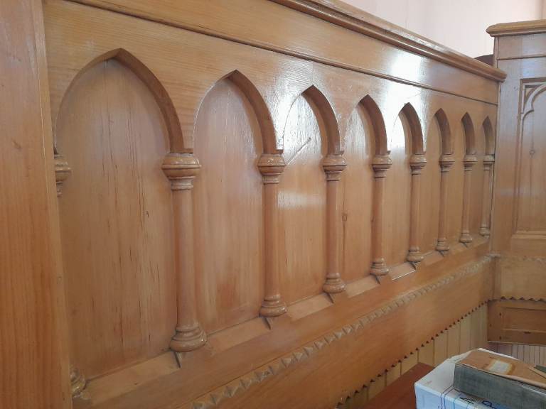image for Architectural salvage. Pews and Cast Iron Radiators