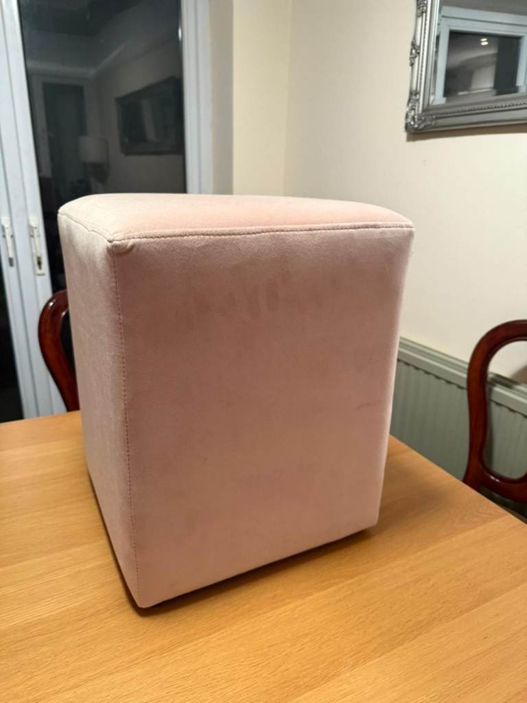 Soft pink stool chair