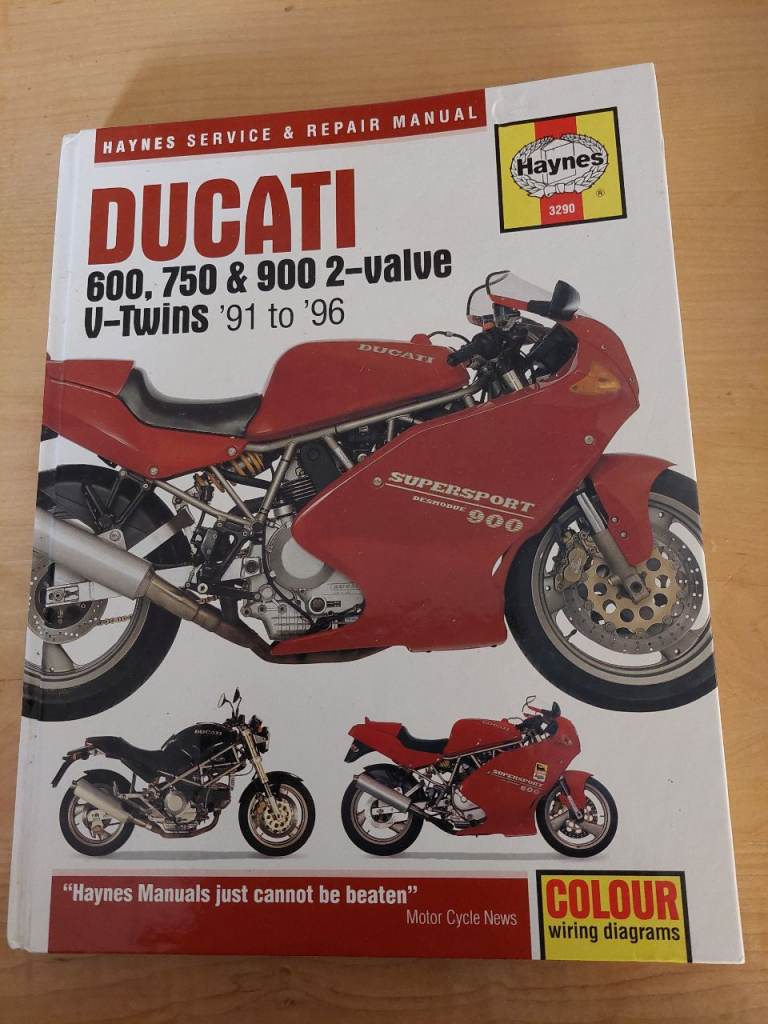 Haynes Manual for Ducati 600, 750 & 900 2 valve V Twins 91 to 96 