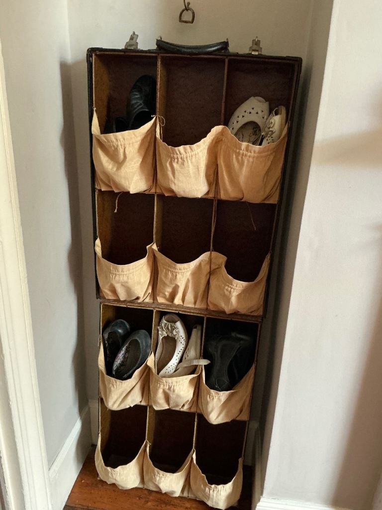 Vintage shoe storage case
