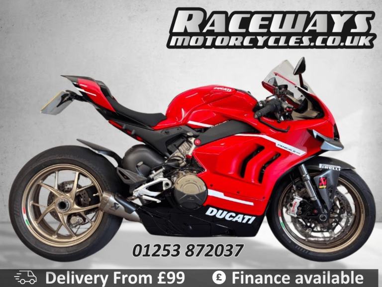 DUCATI PANIGALE V4 2021 RED 4,150 MILES USED MOTORCYCLE