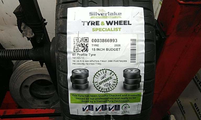 185 65 R15 88h Kpatos Fm601 5mm Partworn Pressure Tested Tyre