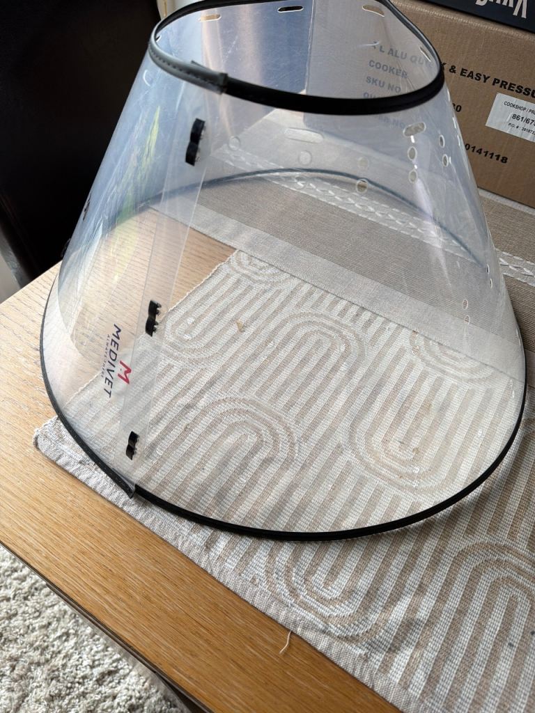 Pet Cone Post Surgery Anti Bite  Adjustable 30cm medium dog 