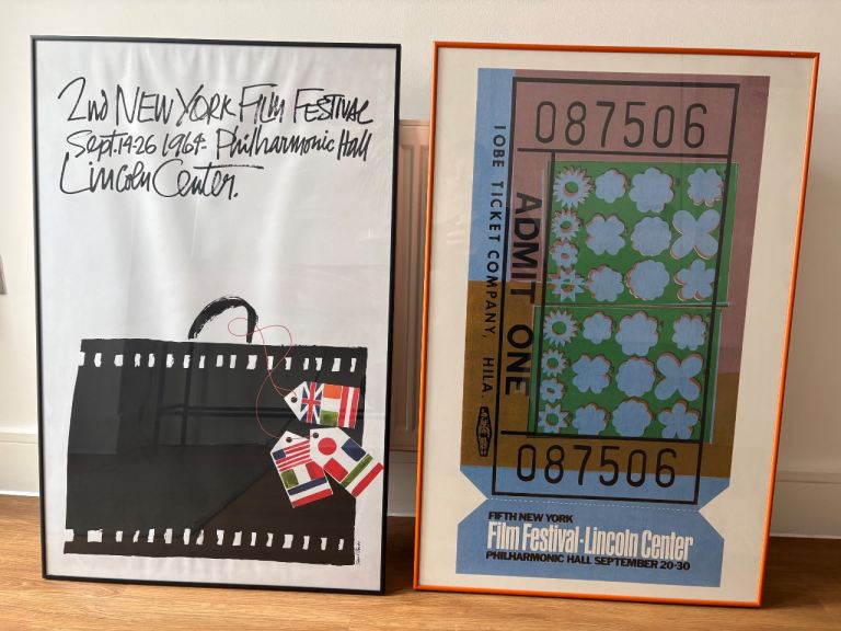 2 x Framed posters New York film festival 