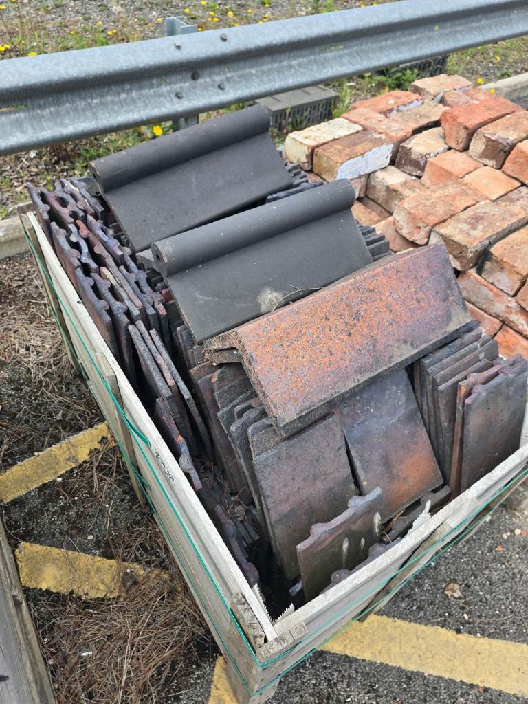 One large pallet crate roof tiles