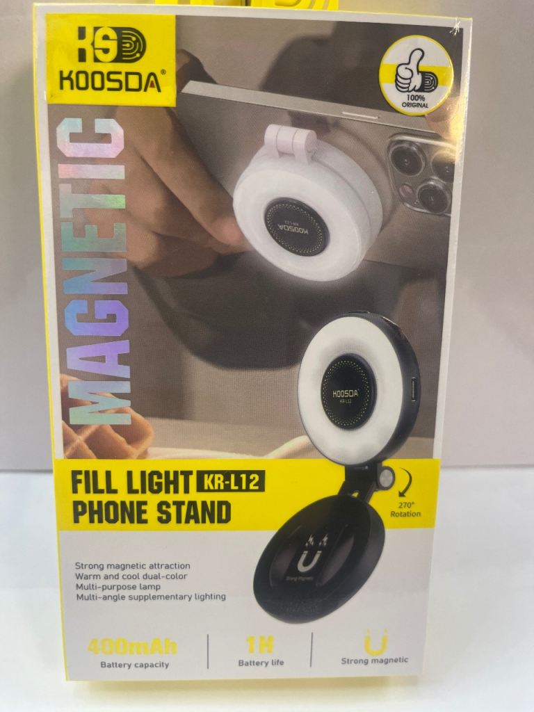 KOOSDA KR-L12 Magnetic Fill Light Phone Stand - New